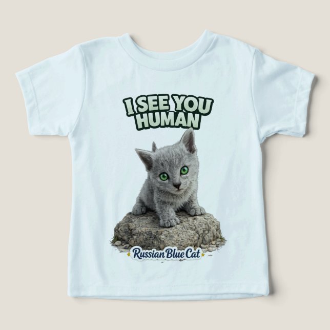 Cute Russian Blue Kitten – Cat Lover Family (Diseño delantero )
