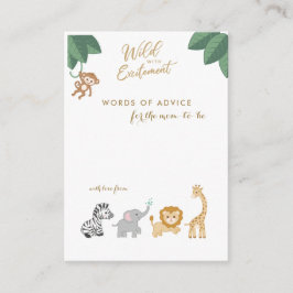 Cute Safari Animales Nuevos Tarjetas de ducha con