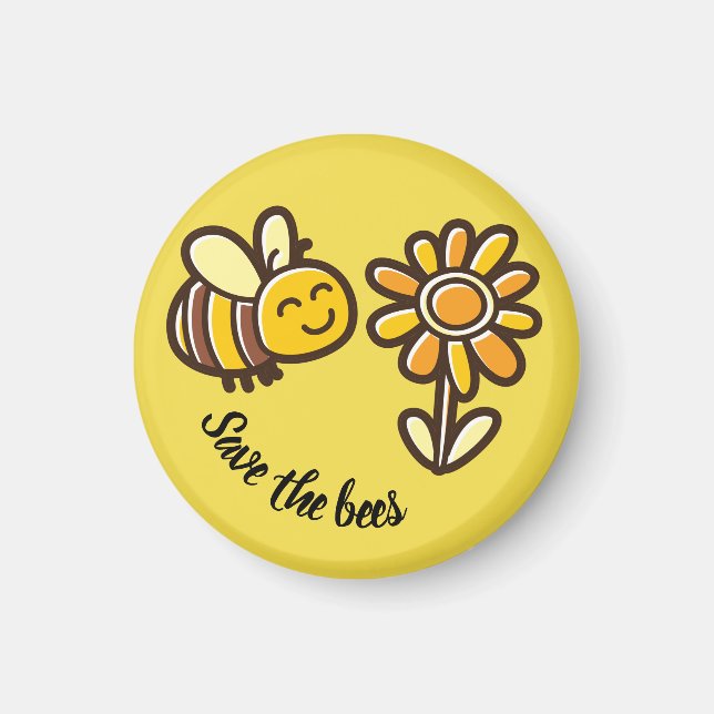 Cute salve el regalo del imán de las abejas (Frente)