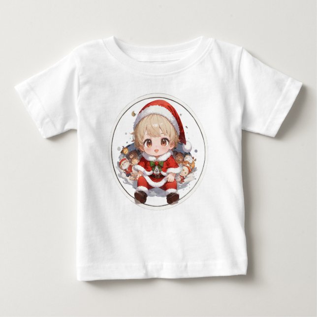 Cute Santa Baby T-Shirt - Christmas Infant Jersey  (Anverso)