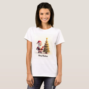 Cute Santa Camiseta de Navidad