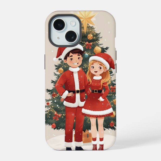 Cute Santa Christmas Phone Case For Fun winter (Reverso )