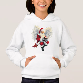 Cute Santa Claus Angel Kids Hoodie Tee