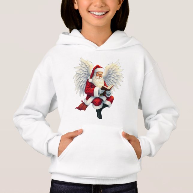 Cute Santa Claus Angel Kids Hoodie Tee (Anverso)
