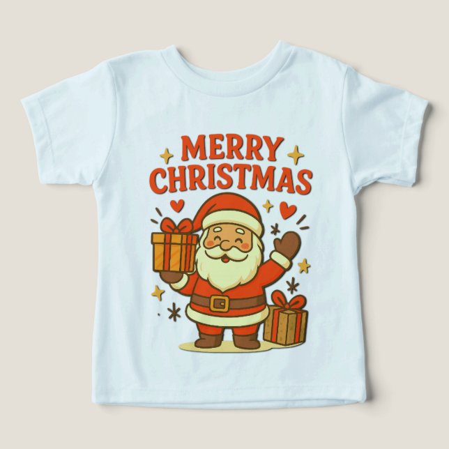  Cute Santa Claus Christmas Art –  Merry Christmas (Diseño delantero )