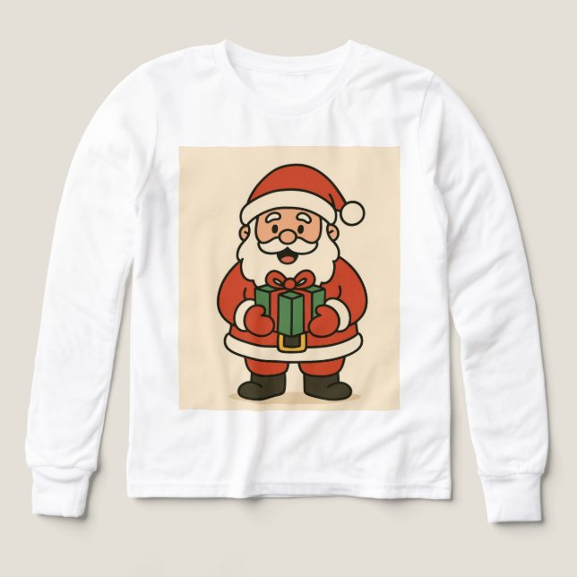 Cute Santa Claus Christmas Sweater (Diseño frontal)