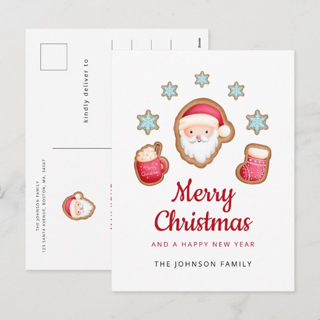 Cute Santa Claus Feliz Navidad (Anverso / Reverso)