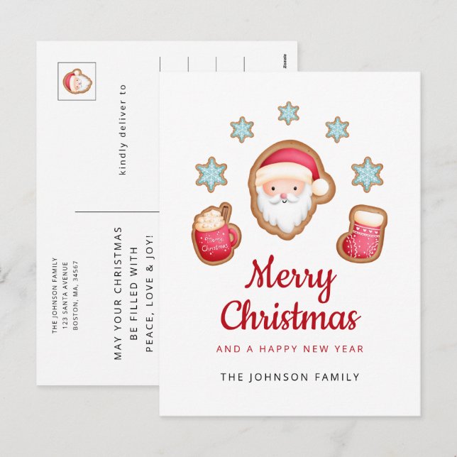 Cute Santa Claus Feliz Navidad (Anverso / Reverso)