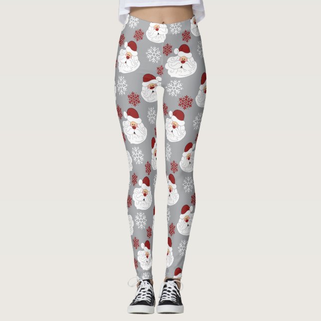 Cute Santa Claus Holiday Leggings (Anverso)