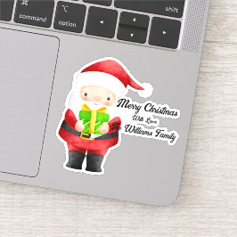 Cute Santa con pegatina de corte de vinilo de rega