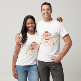 Cute Santa Unisex Camiseta de Navidad Blanca