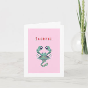 Cute Scorpio, zodiaco, signo zodiacal Tarjeta