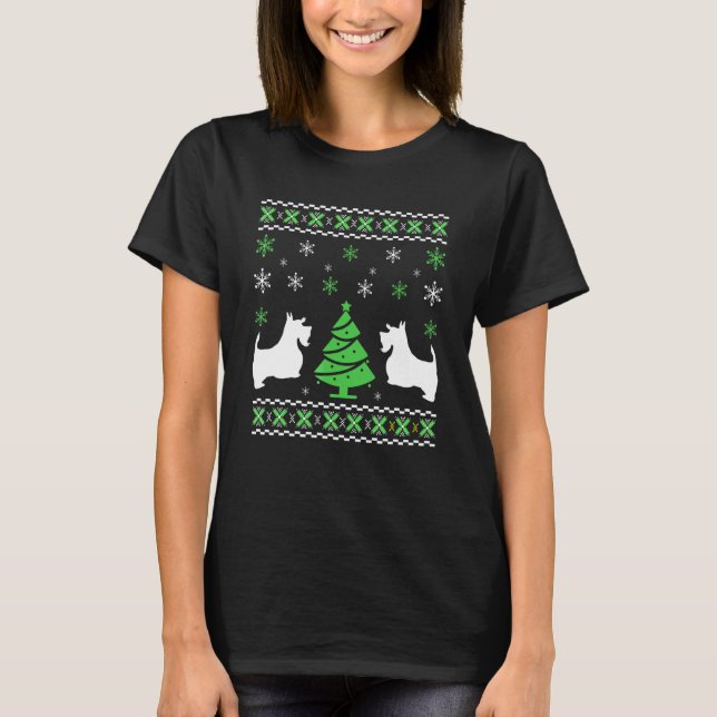 Cute Scottie Christmas Sweater For Dog  Christmas (Anverso)