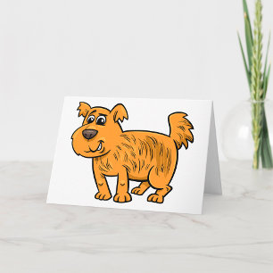 Cute Shaggy Dog Mascota de tarjetas de saludo anim