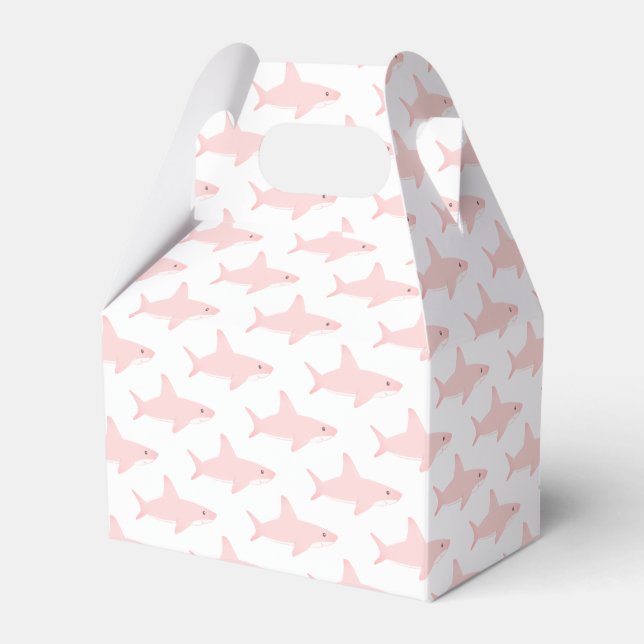 Cute Shark caja de Favor Blanco Rosa (Front Side)