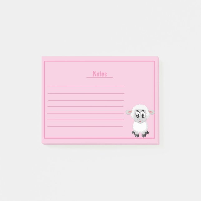 Cute Sheep con notas posteriores a líneas (Anverso)