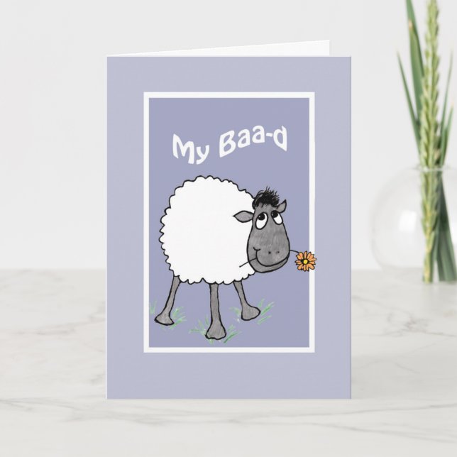 Cute Sheep, My Baa-d, Lo siento, tarjeta de discul (Anverso)