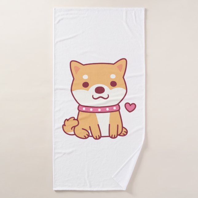 Cute Shiba Inu Dog (Toalla de baño)