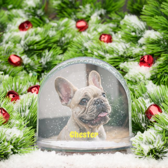 Cute Simple First Name Pet Dog Photo Typography (Navidad)