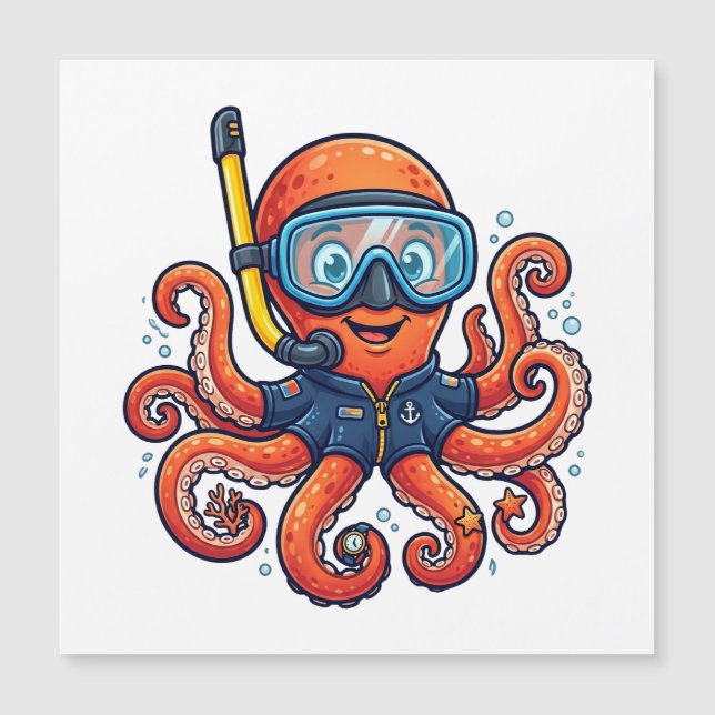 Cute Snorkeling Octopus - Ocean Explorer (Anverso)