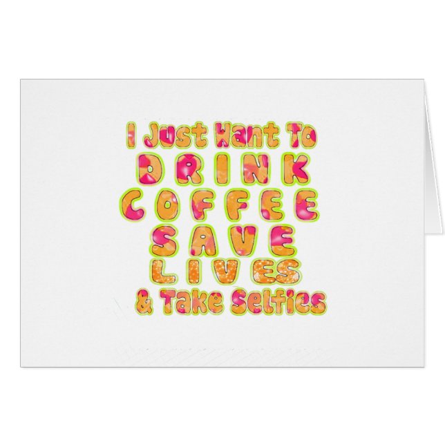 Cute, solo quiero beber café salva vidas y t (Anverso (Horizontal))