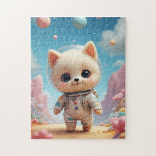 Cute Space Kitten Astronaut Jigsaw Puzzle