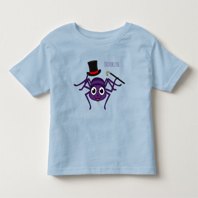 Cute spider in top hat cartoon (Anverso)