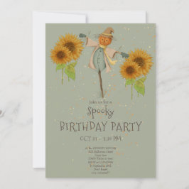 Cute Spooky Halloween Niños Invitación de cumpleañ