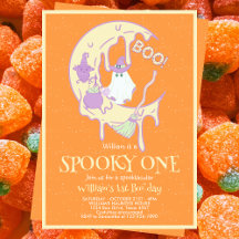 Cute Spooky One Ghost Moon Halloween 1er cumpleaño