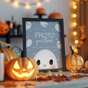 Cute Spooky Un Poster de libros de visitas de Hall