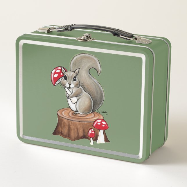 Cute Squirrel Metal Lunchbox for kids, teens (Anverso)