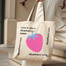 Cute Strawberry Love – Bolsa de mano para el día d