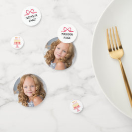 Cute Strawberry Pink Girls Birthday Table Confetti