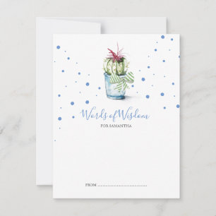 Cute Suculentas Tarjetas de Consejos Baby Shower C