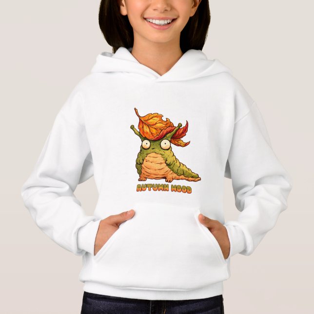 Cute Sudadera Con Capucha De Babosa De Otoño  (Anverso)