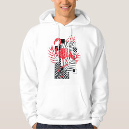 Cute Sudadera con Capucha de Patrón de Flamenco Ro