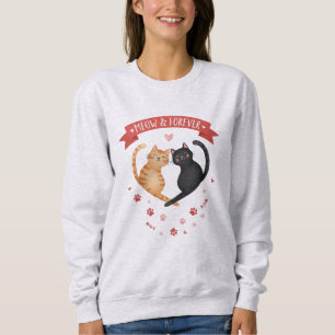 Cute sudadera de gato para el día de San Valentín