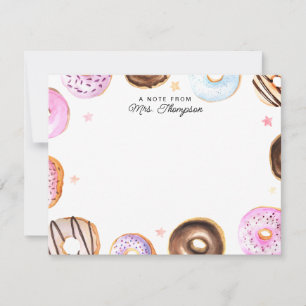 Cute Sweet Donuts Una nota de la Tarjeta de Nota d