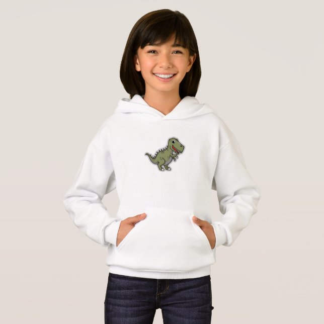 Cute T-Rex Dinosaur Sticker – Funny Cartoon Dino  (Anverso completo)