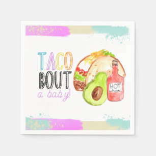 Cute taco Fiesta bebé ducha fiesta servilleta