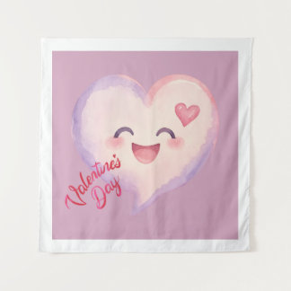 Cute Tapiz Decorativo de Corazón de San Valentín p