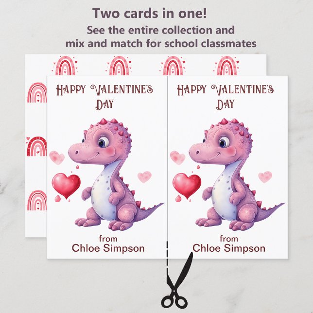 Cute tarjeta de aula de Fiesta de dinosaurio para  (Subido por el creador)