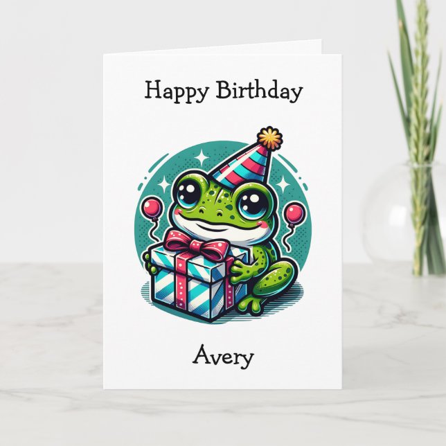 Cute tarjeta de cumpleaños personalizada | Página  (Anverso)