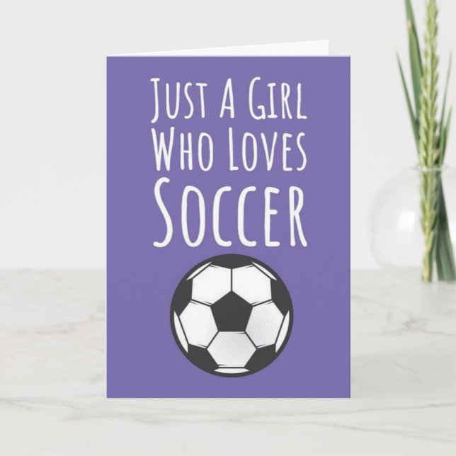 Cute Tarjeta De Fútbol Rosa Para Niños Chica Depor (Anverso)