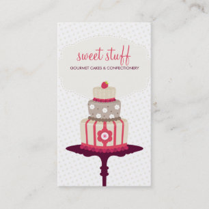 CUTE TARJETA DE NEGOCIO pastel dulce panadería oro