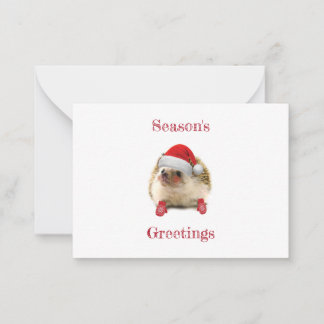 Cute tarjeta de saludos de temporada de hedgehog n