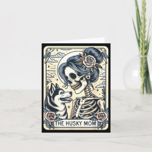 Cute Tarjeta de Tarot de Mamá Husky Siberiano Esqu