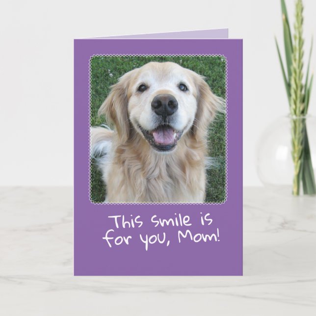 Cute tarjeta del día de la madre de la recuperador (Anverso)