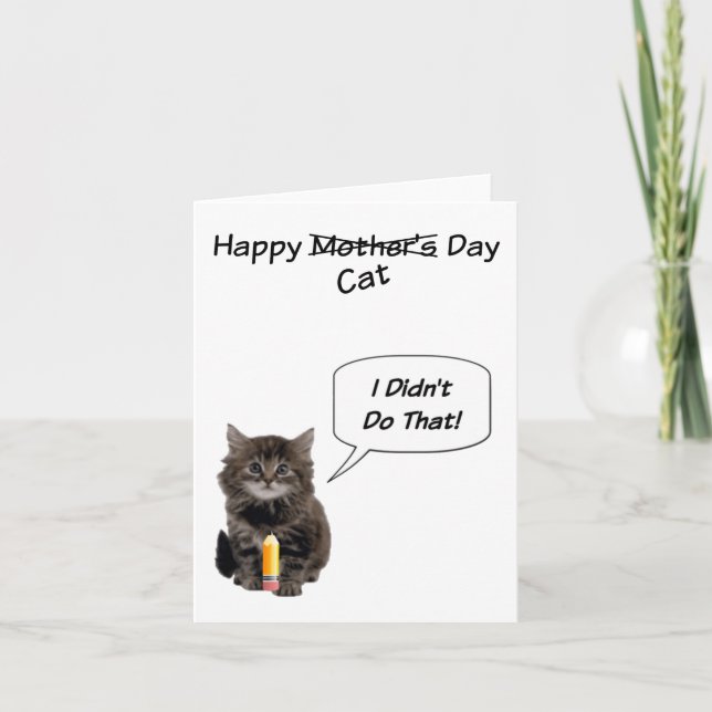 Cute tarjetas para el día de la madre de gatitos (Anverso)