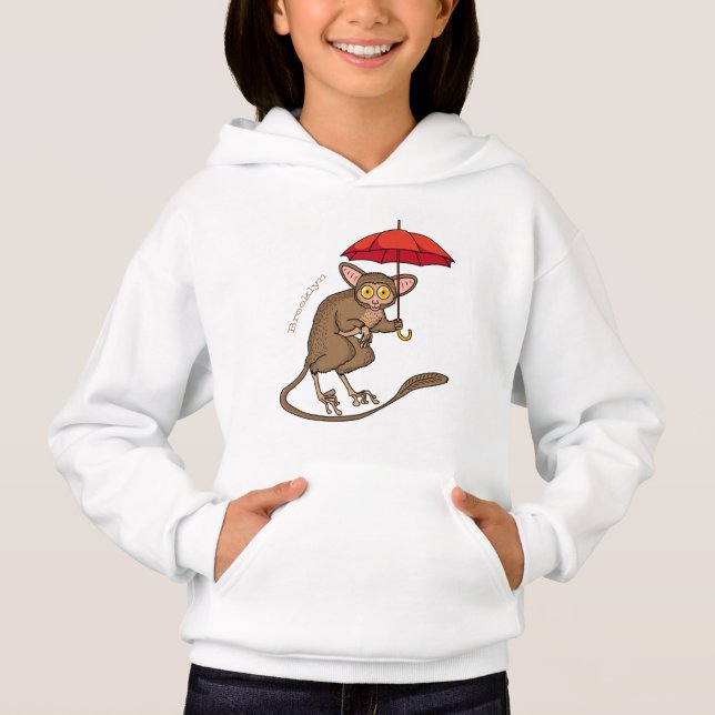 Cute Tarsier con ilustracion personalizado paragua (Anverso)